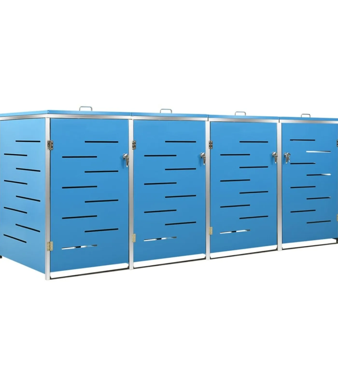 Clearance Containerberging vierdubbel 276,5x77,5x112,5 cm roestvrij staal Manden En Bakken