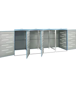 Clearance Containerberging vierdubbel 276,5x77,5x112,5 cm roestvrij staal Manden En Bakken