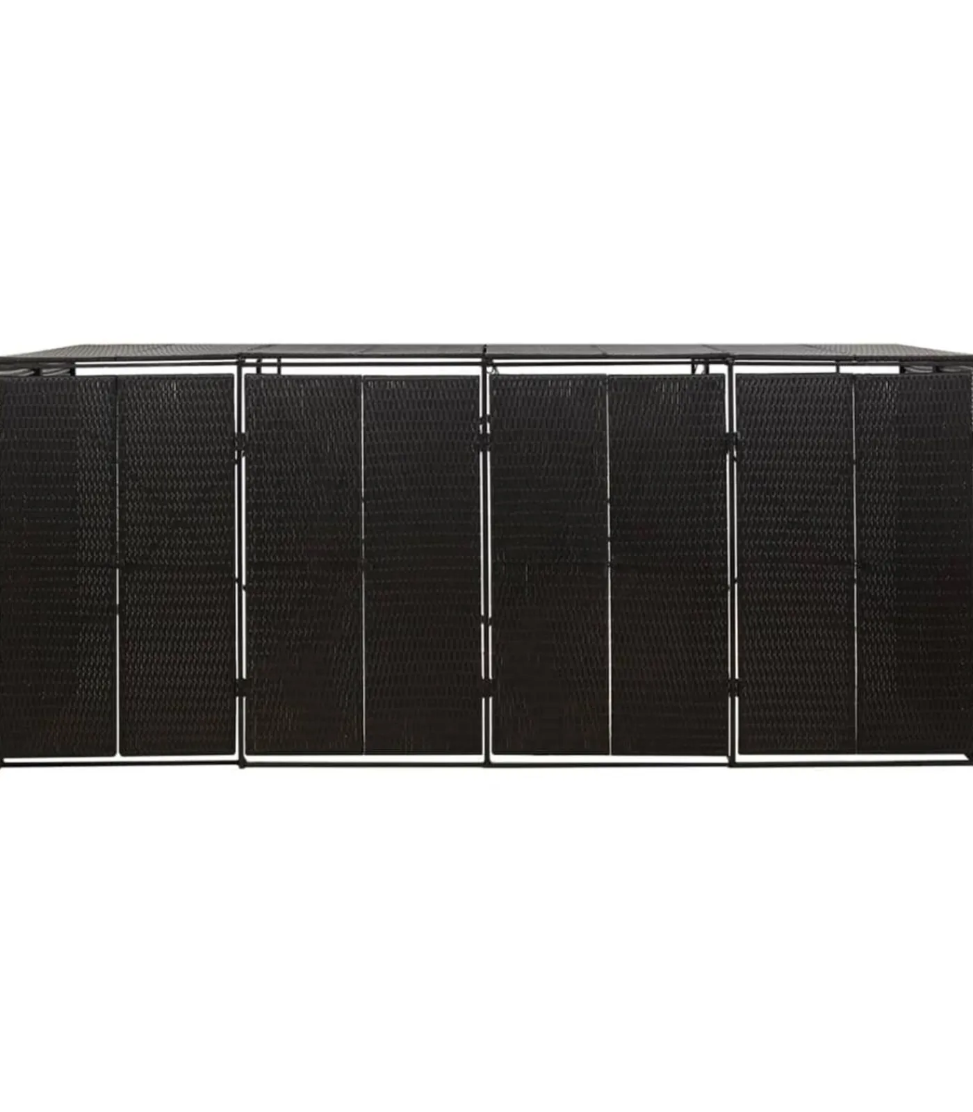 Discount Containerberging viervoudig 274x80x117 cm poly rattan zwart Manden En Bakken