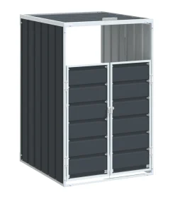 Best Containerberging voor 1 container 72x81x115 cm staal antraciet Manden En Bakken