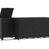 Clearance Containerberging voor 4 containers 276x79x117 cm staal zwart Manden En Bakken