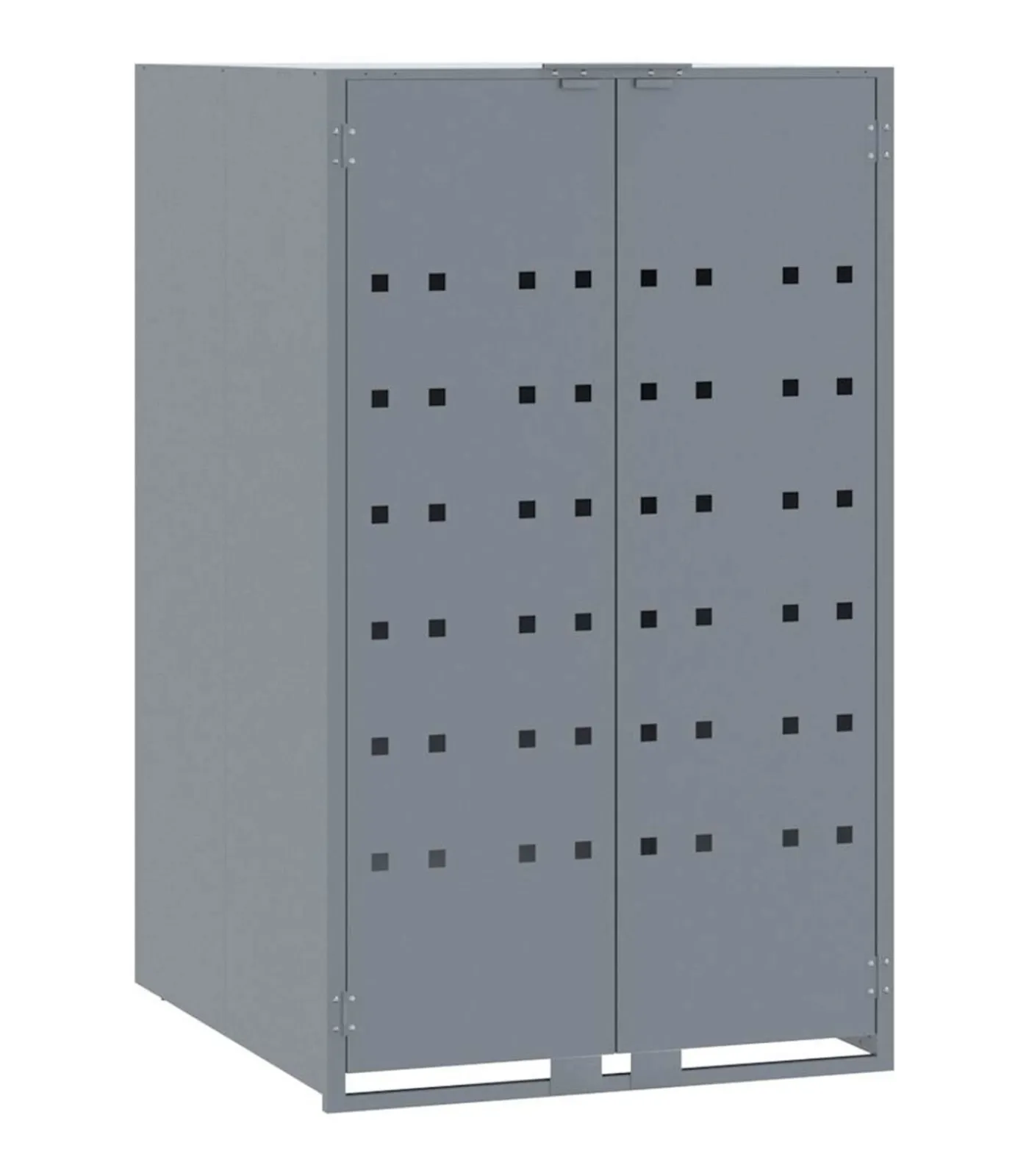 Outlet Containerberging voor 2 containers 138x79x117 cm staal grijs Manden En Bakken