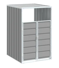 vidaXL Containerberging voor 1 container 72x81x115 cm staal grijs