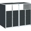 vidaXL Containerberging voor 2 containers 144x81x113cm staal antraciet