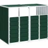 Clearance Containerberging voor 2 containers 144x81x113 cm staal groen Manden En Bakken