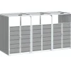 vidaXL Containerberging voor 3 containers 216x81x115 cm staal grijs