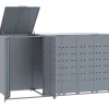 Online Containerberging voor 3 containers 207x79x117 cm staal grijs Manden En Bakken