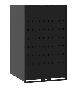 Discount Containerberging voor 1 container 69x79x117 cm staal zwart Manden En Bakken