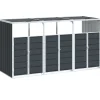 New Containerberging voor 3 containers 216x81x115cm staal antraciet Manden En Bakken