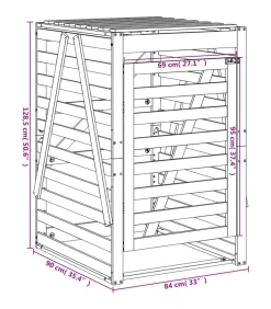 Discount Containerberging 84x90x128,5 cm massief grenenhout Manden En Bakken