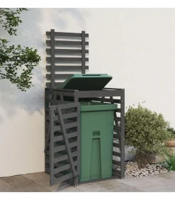 Discount Containerberging 84x90x128,5 cm massief grenenhout grijs Manden En Bakken