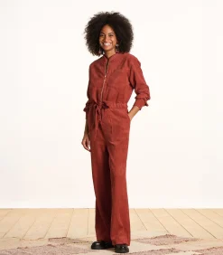 DAMES La Fée Maraboutée Corduroy broekpak terracotta