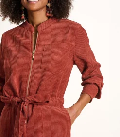 DAMES La Fée Maraboutée Corduroy broekpak terracotta