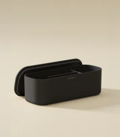 Outlet ALIFE Plankpakket. Bevat een handdoekring en een organizer. Gemaakt van ABS met een minimalistisch en functioneel design. Organizer-accessoireset voor de Alife-gids. Zwart. Organiseren