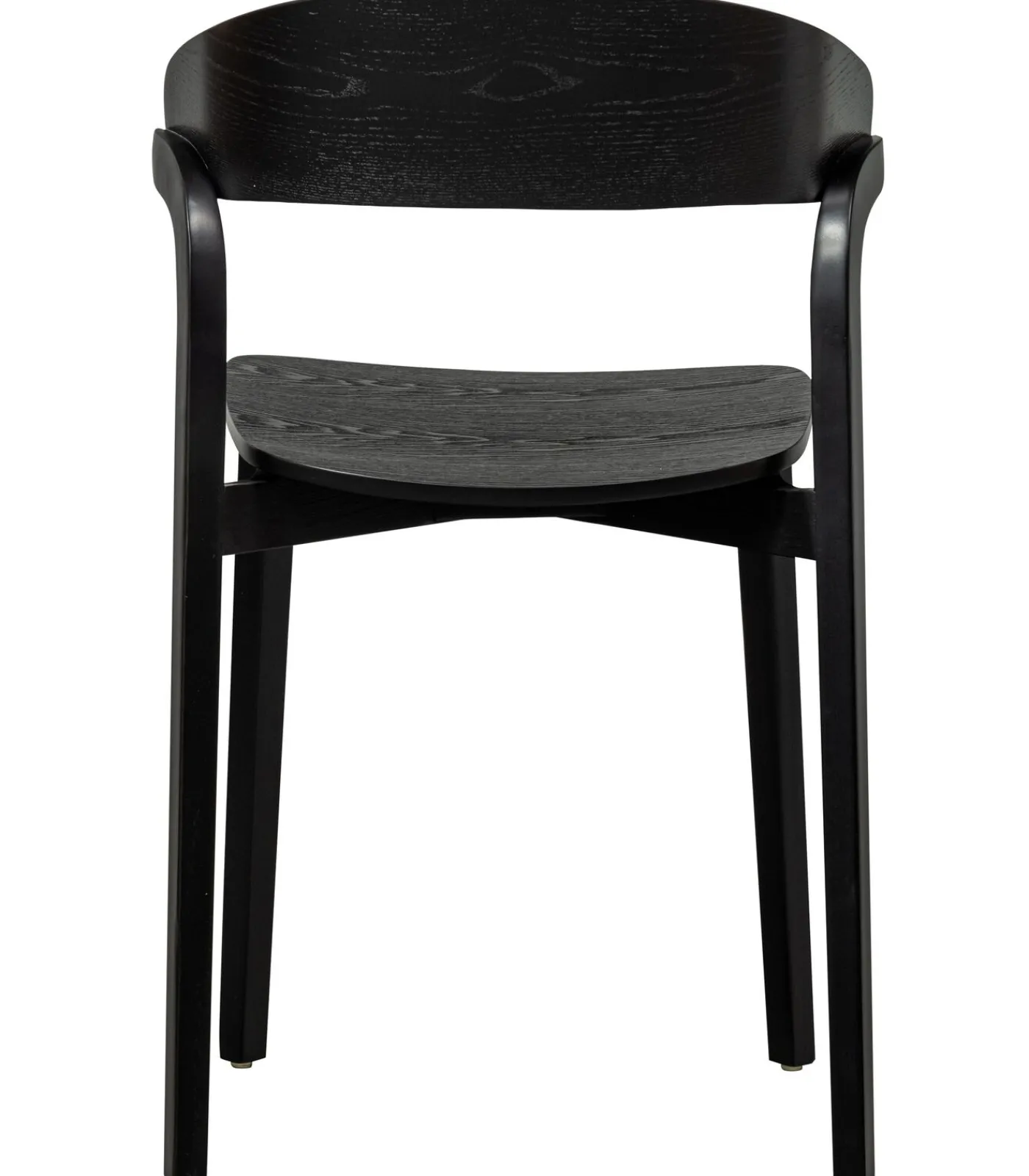 WOOOD Cras Eetkamerstoelen - Essenhout - Zwart - Set van 6