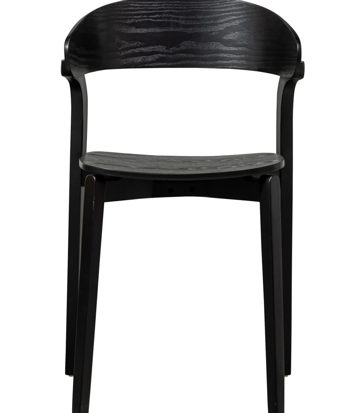 WOOOD Cras Eetkamerstoelen - Essenhout - Zwart - Set van 6