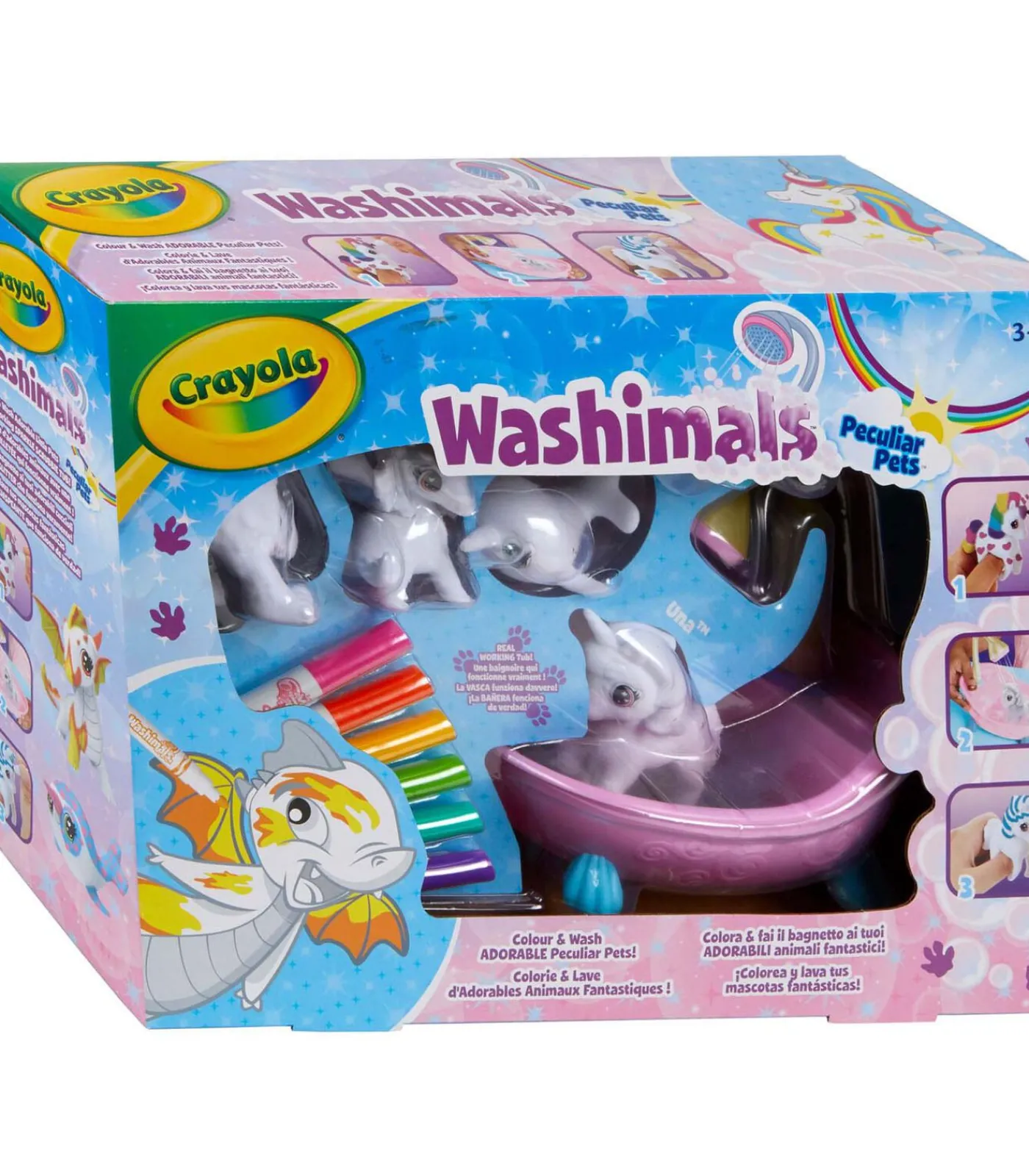 Hot Washimals fantasiewezens speelset - magische dieren kleuren Kinderen Speelgoed