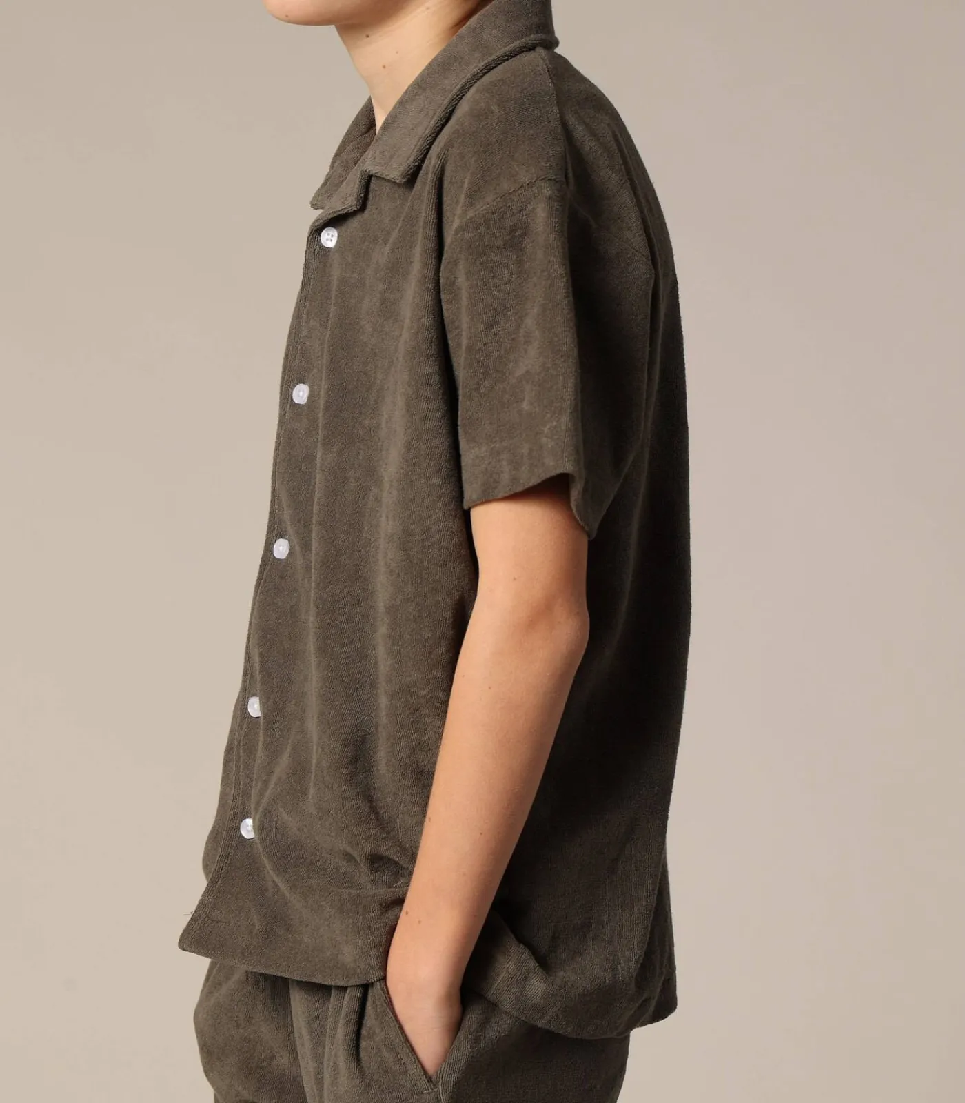 Outlet CREEKSON - Lichtgewicht katoenen overhemd met korte mouwen Kinderen Hemden