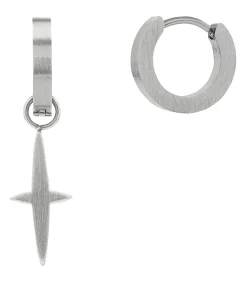 Sale Creolen voor mannen, kruis van roestvrij staal Heren Oorbellen