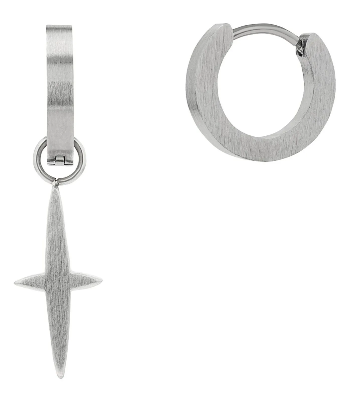 Sale Creolen voor mannen, kruis van roestvrij staal Heren Oorbellen