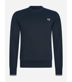 Heren Fred Perry Crew neck sweatshirt - navy