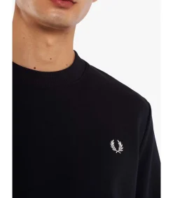 Heren Fred Perry Crew neck sweatshirt - navy
