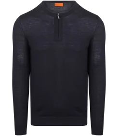 Best Crew Zip Merino Navy Heren Truien & Cardigans