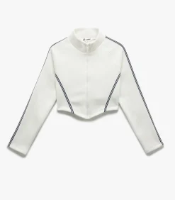 DAMES Koton Crop Sweatshirt Met Rits en Streepdetails