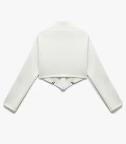 DAMES Koton Crop Sweatshirt Met Rits en Streepdetails