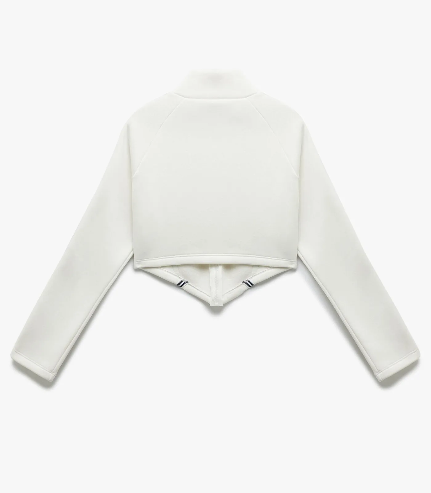 DAMES Koton Crop Sweatshirt Met Rits en Streepdetails