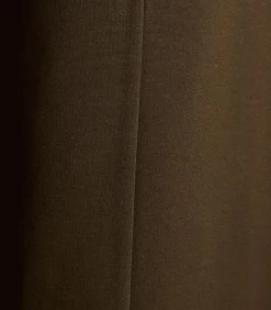 DAMES La Fée Maraboutée Cropped broek van milano jersey in bruin met elastische taille