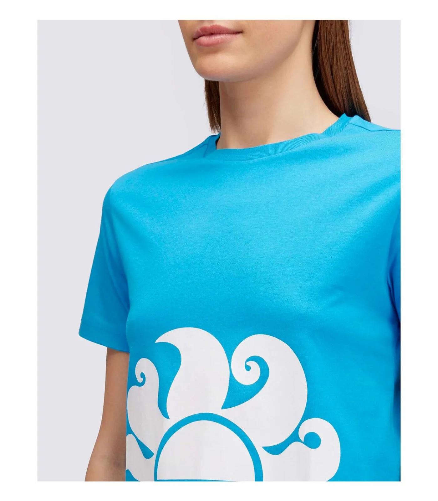 Hot Cropped T-Shirt With Maxi Logo Print DAMES Badmode