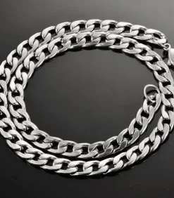 Heren TrendFox Cuban Ketting - 9mm - Zilver Kleurig - Staal - 60cm