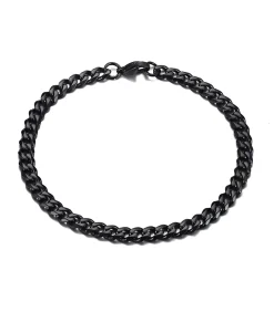 Heren TrendFox Cuban Link Heren Armband - Dikke Schakel - 5mm - Zwart