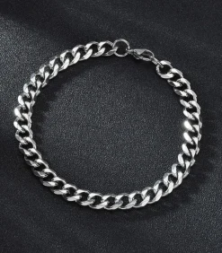 Discount Cuban Link Heren Armband - Dikke Schakel - 7mm - Zilver Kleurig Heren Armbanden