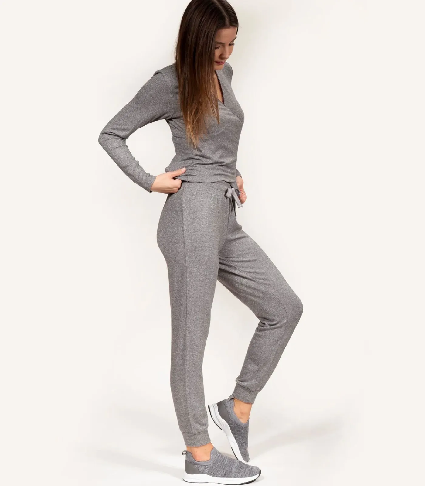 New Dames joggerbroek Heather grijs DAMES Loungewear