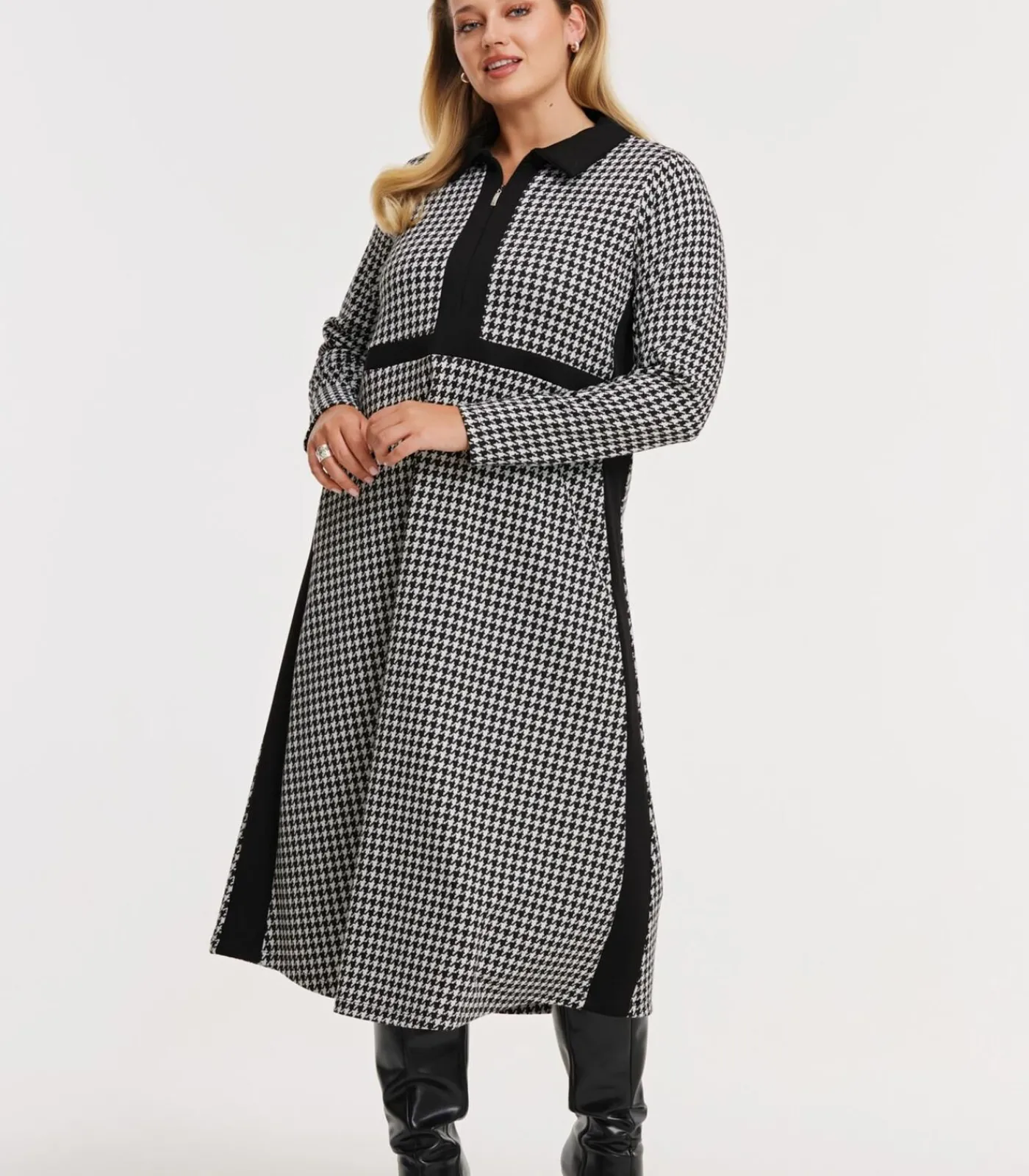 DAMES YOEK Dames Jurk print