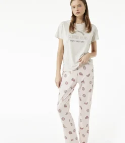 DAMES Koton Dames Pyjama Set Lange Mouwen Katoen Bedrukt