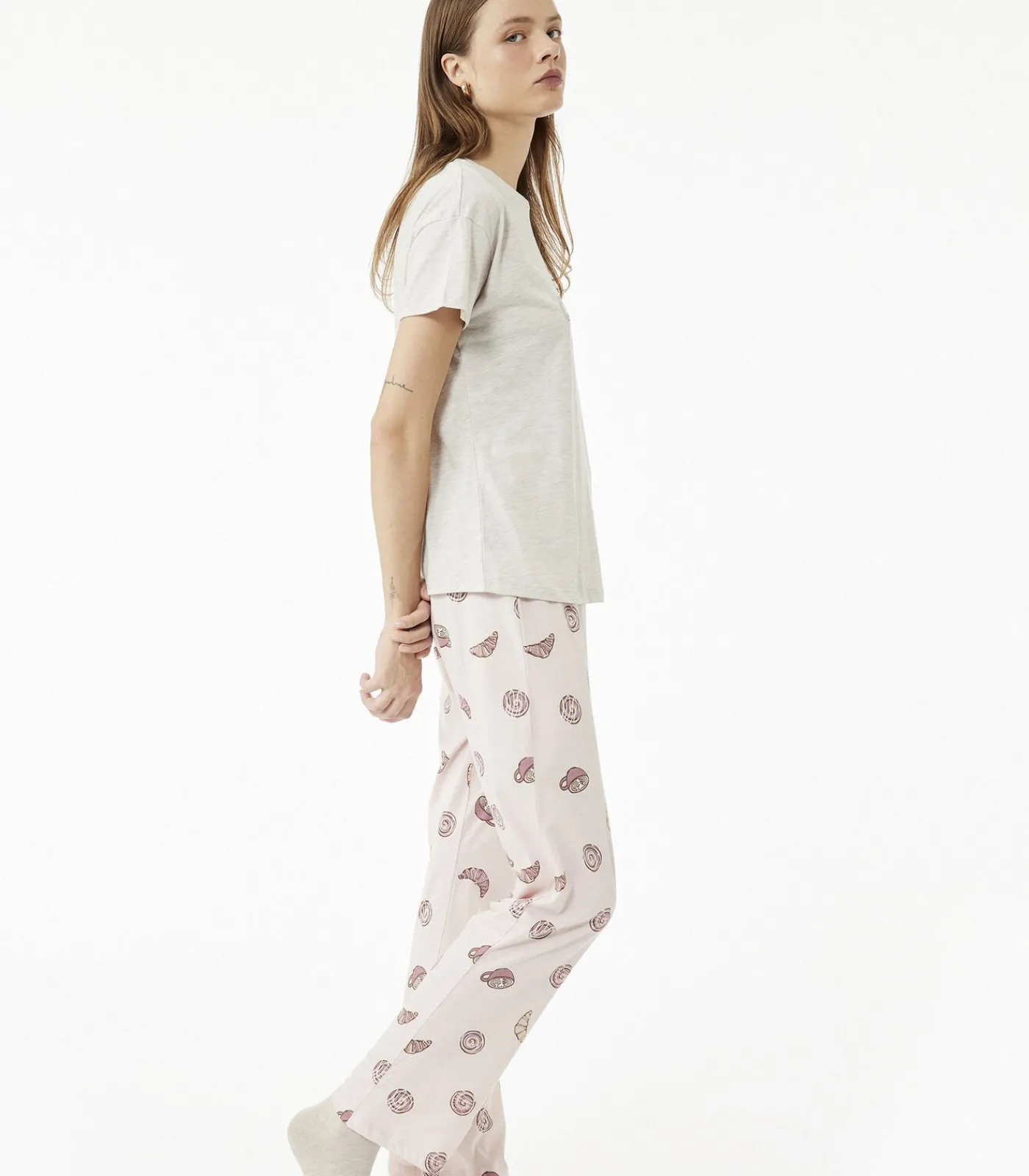 DAMES Koton Dames Pyjama Set Lange Mouwen Katoen Bedrukt