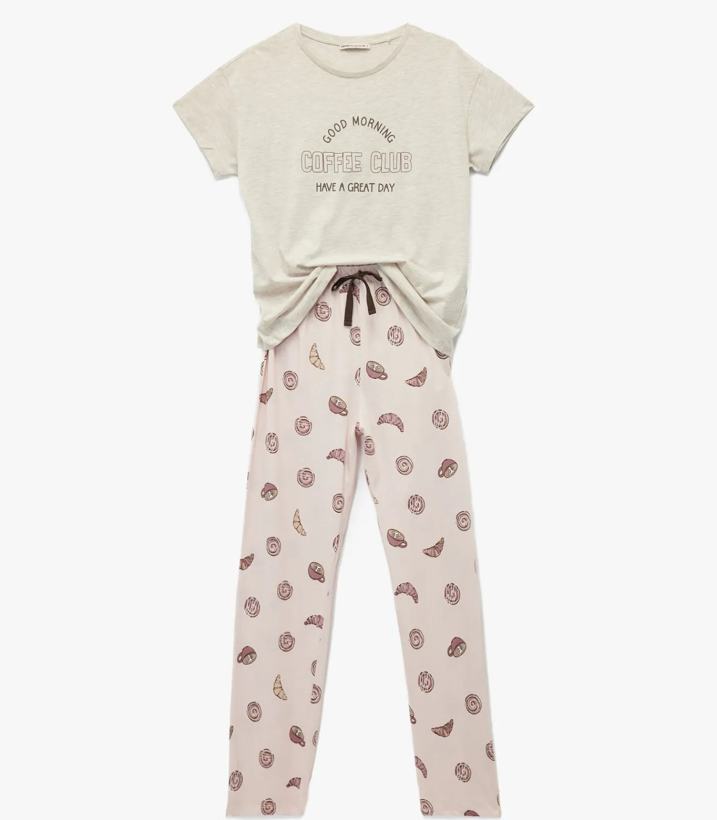 DAMES Koton Dames Pyjama Set Lange Mouwen Katoen Bedrukt