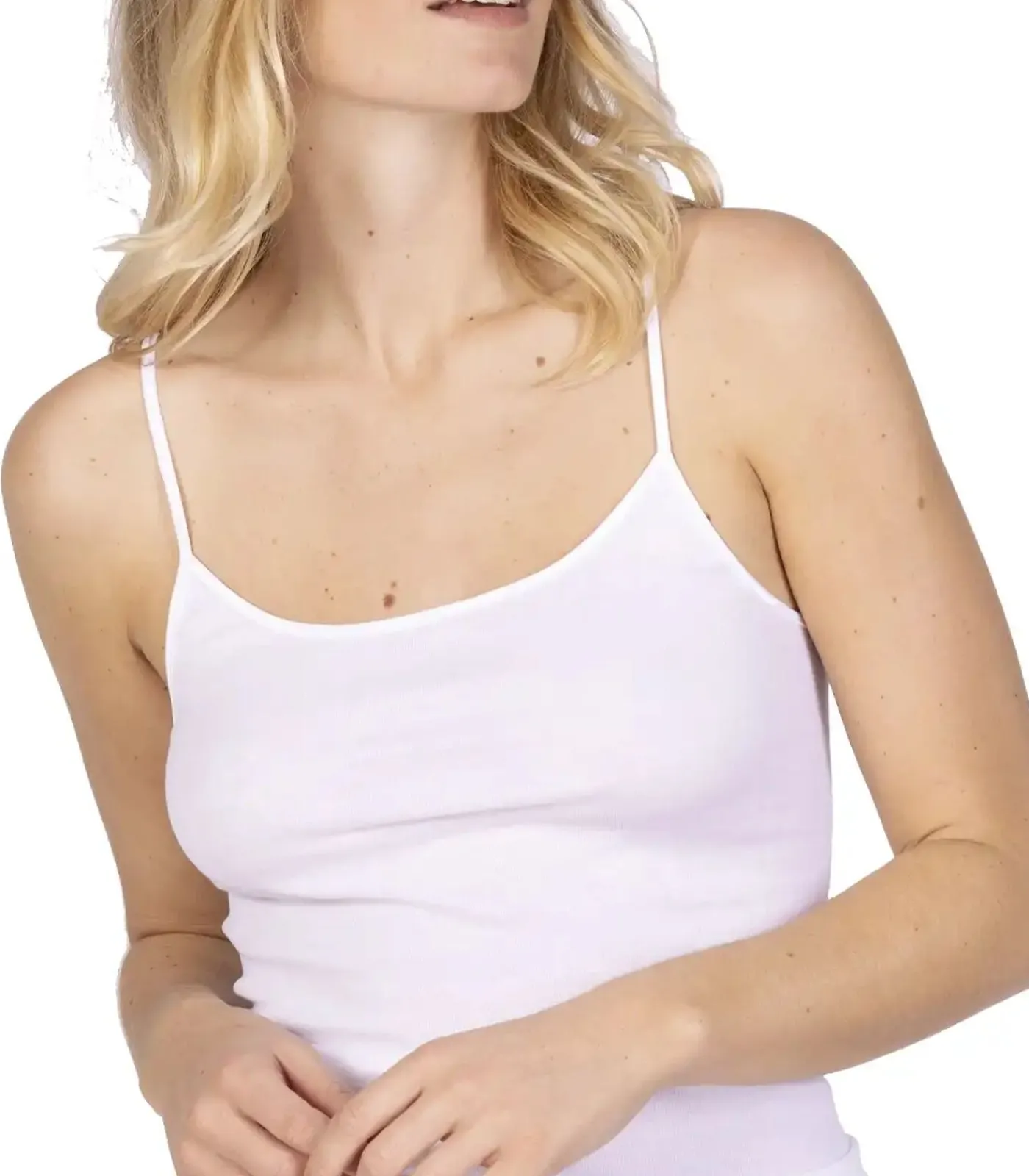 DAMES Nina from C. Dames spaghetti hemd biologisch katoen - Onderhemd - vrouwen singlet 100% katoen