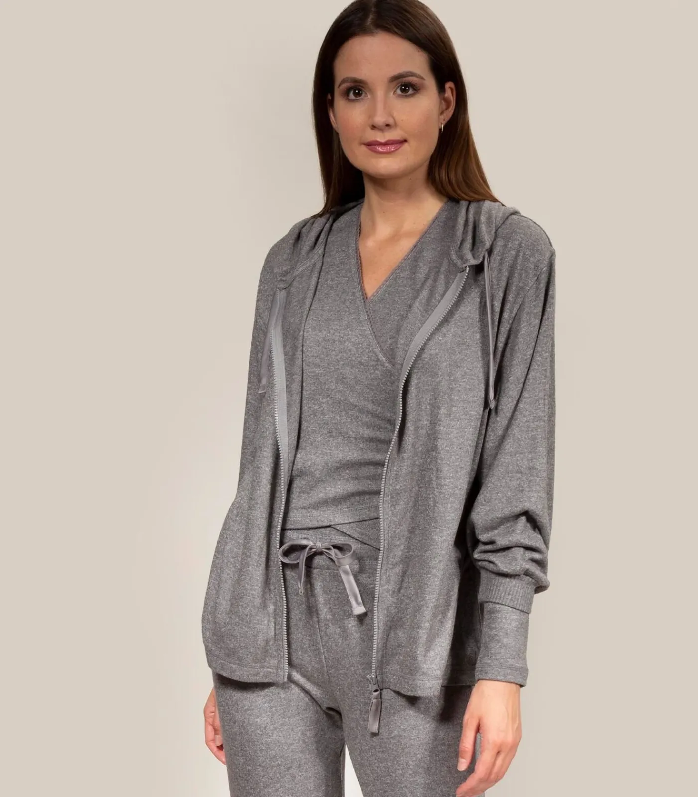 Discount Dames sweatshirt met capuchon Heather grijs DAMES Loungewear