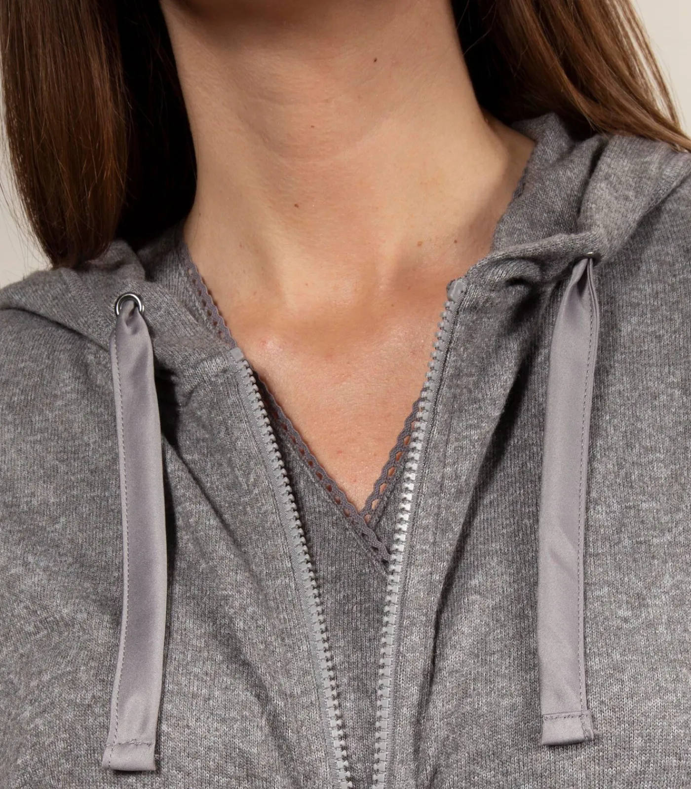 Discount Dames sweatshirt met capuchon Heather grijs DAMES Loungewear