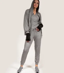 Discount Dames sweatshirt met capuchon Heather grijs DAMES Loungewear