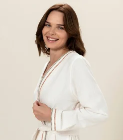 Clearance Damesbadjas Gales Ecru - L DAMES Badjassen