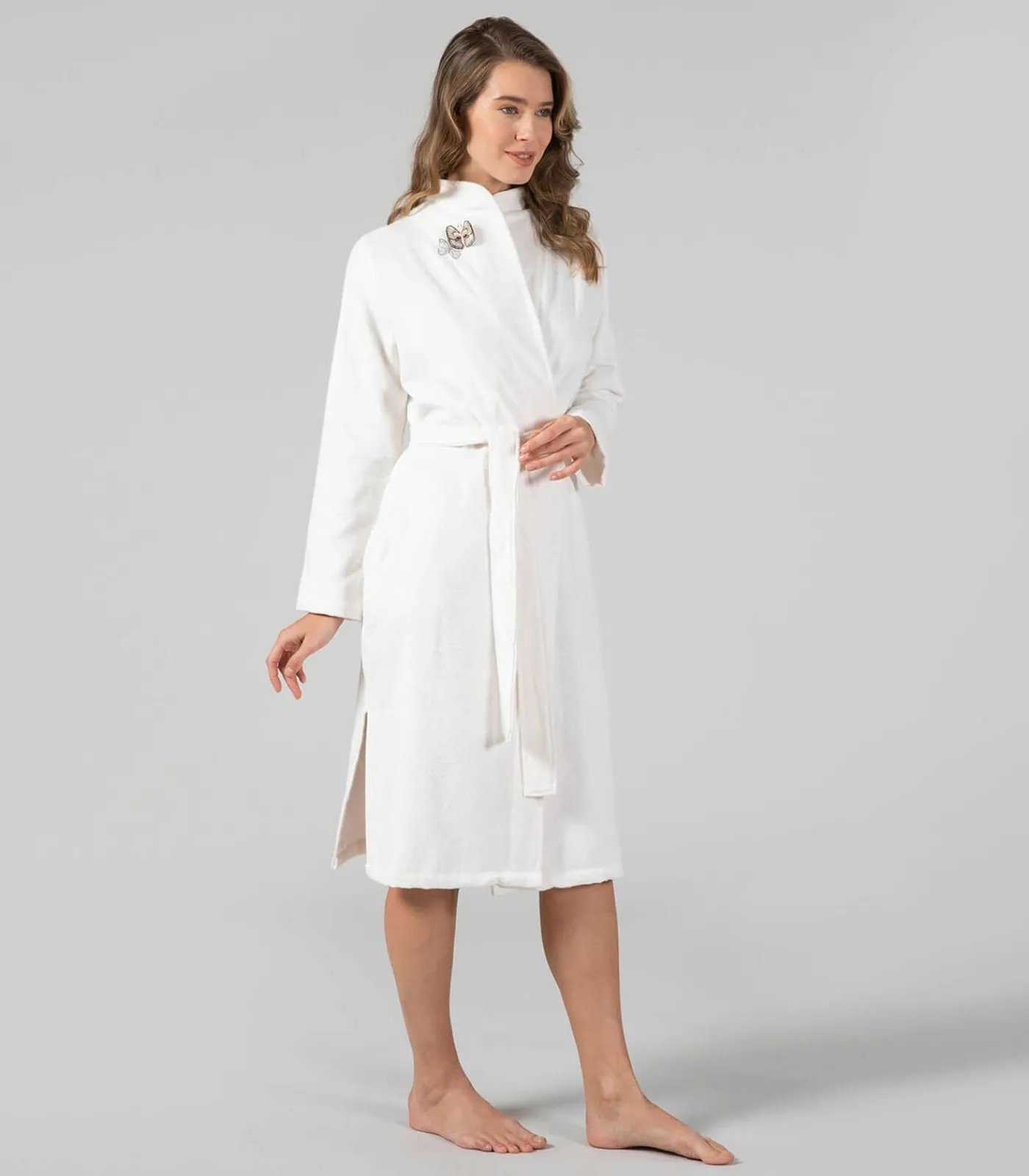 New Damesbadjas Keila Ecru - L DAMES Badjassen