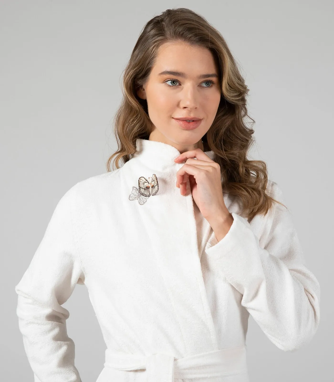 New Damesbadjas Keila Ecru - L DAMES Badjassen