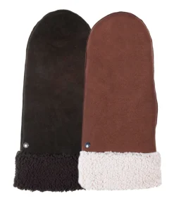 Sale Dameswanten van cognac imitatiebontleder DAMES Handschoenen