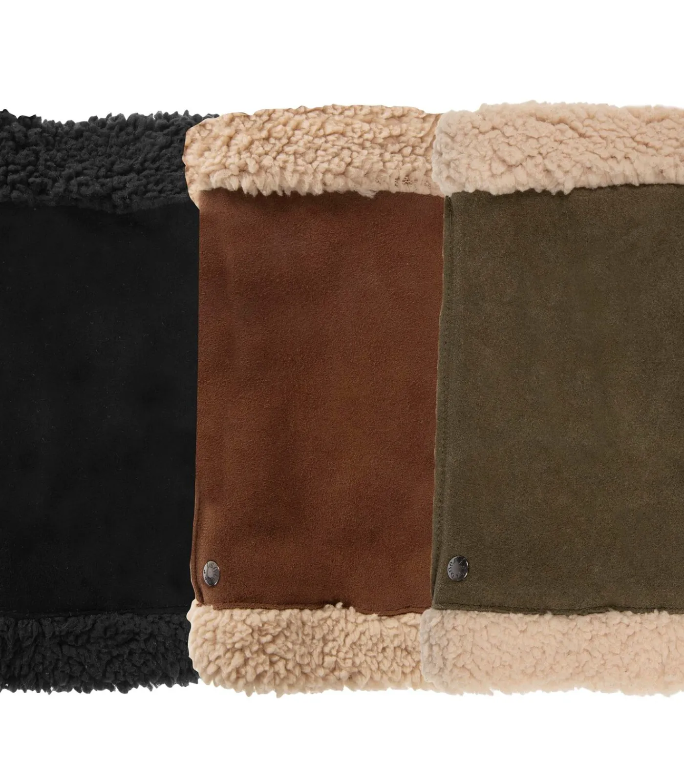 Hot Dameswanten van leer en imitatiebont Cognac DAMES Handschoenen