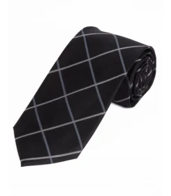 Heren Shirts & co Das slimline ruit zwart